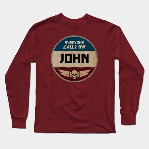 Vintage Name Tag: John Long Sleeve T-Shirt by CTShirts